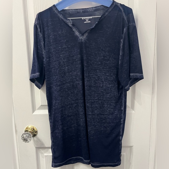 Express Mens Short Sleeve Split Shirt Henley
Navy/Blue - Picture 2 of 8